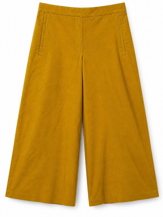 Ann Taylor Pants - Ann Taylor Pants Womens 6 Wide Leg Mustard Golden Cropped Summer Office Work
